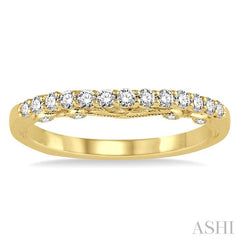 1/3 Ctw Round Cut Diamond Wedding Band in 14K Yellow Gold