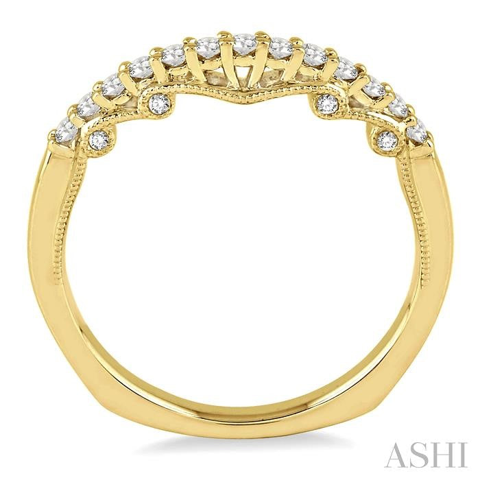 1/3 Ctw Round Cut Diamond Wedding Band in 14K Yellow Gold