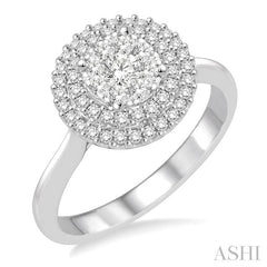 1 Ctw Diamond Lovebright Ring in 14K White Gold
