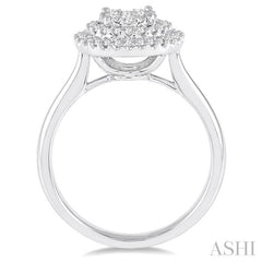 1 Ctw Diamond Lovebright Ring in 14K White Gold