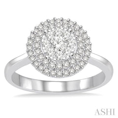 3/4 Ctw Diamond Lovebright Ring in 14K White Gold
