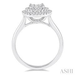 3/4 Ctw Diamond Lovebright Ring in 14K White Gold