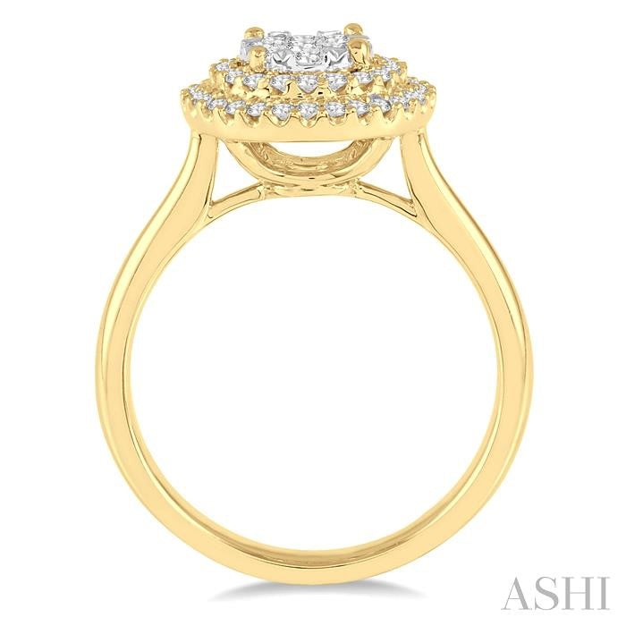 3/4 Ctw Diamond Lovebright Ring in 14K Yellow and White Gold