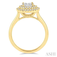 3/4 Ctw Diamond Lovebright Ring in 14K Yellow and White Gold