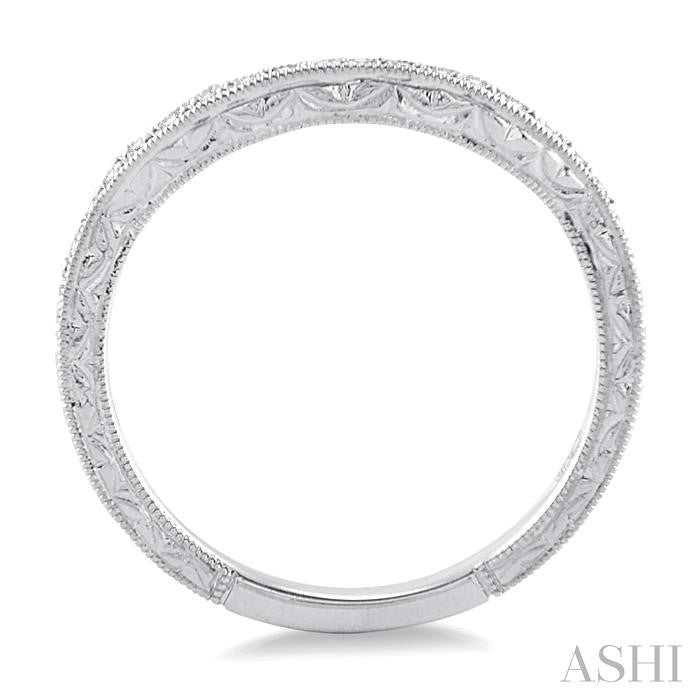 1/5 Ctw Round Cut Diamond Wedding Band in 14K White Gold