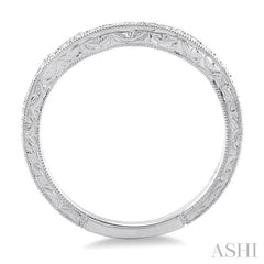 1/5 Ctw Round Cut Diamond Wedding Band in 14K White Gold