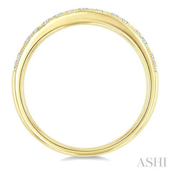 1/20 Ctw Marquise Shape Round Cut Diamond Wedding Band in 14K Yellow Gold