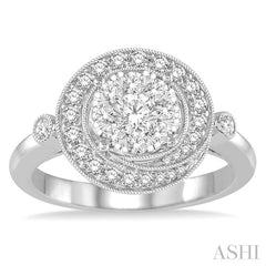 3/4 Ctw Diamond Lovebright Ring in 14K White Gold