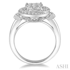 3/4 Ctw Diamond Lovebright Ring in 14K White Gold
