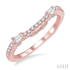 1/3 Ctw Round Cut Diamond Wedding Band in 14K Rose Gold