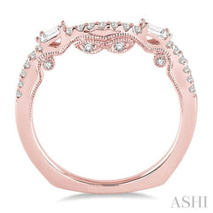 1/3 Ctw Round Cut Diamond Wedding Band in 14K Rose Gold