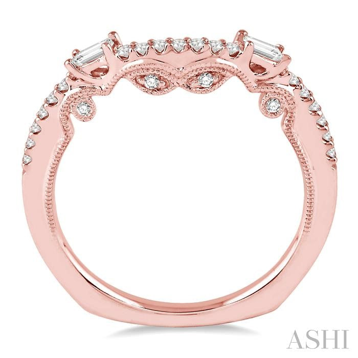 1/4 Ctw Round Cut Diamond Wedding Band in 14K Rose Gold