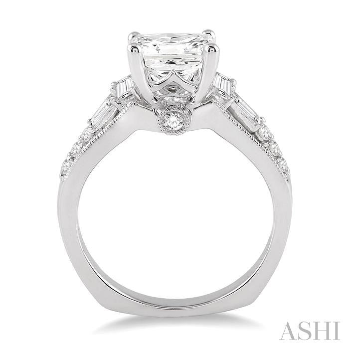 1/2 Ctw Diamond Semi-Mount Engagement Ring in 14K White Gold