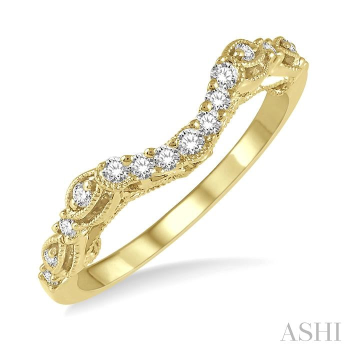 1/5 Ctw Round Cut Diamond Wedding Band in 14K Yellow Gold