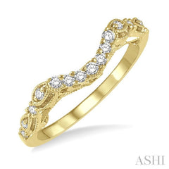 1/5 Ctw Round Cut Diamond Wedding Band in 14K Yellow Gold
