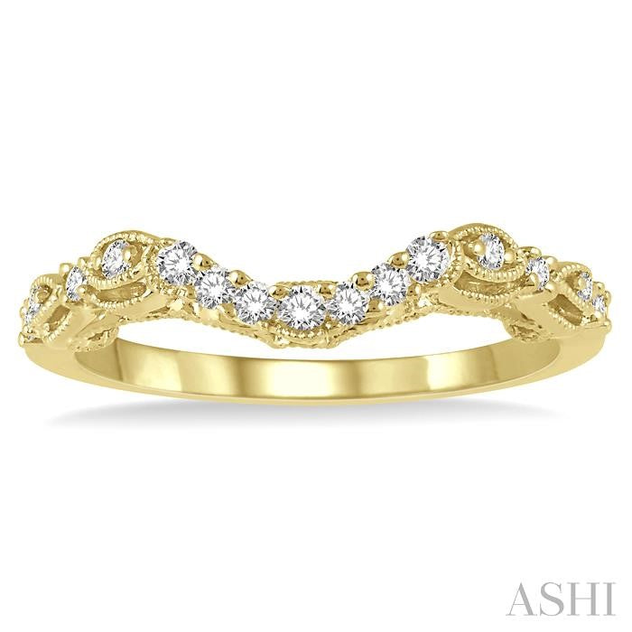 1/5 Ctw Round Cut Diamond Wedding Band in 14K Yellow Gold