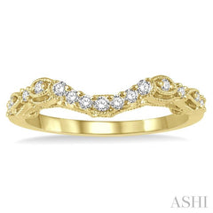 1/5 Ctw Round Cut Diamond Wedding Band in 14K Yellow Gold