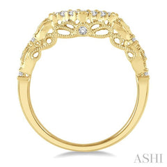 1/5 Ctw Round Cut Diamond Wedding Band in 14K Yellow Gold