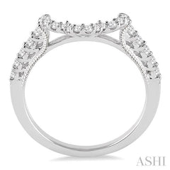 3/8 Ctw Round Cut Diamond Wedding Band in 14K White Gold