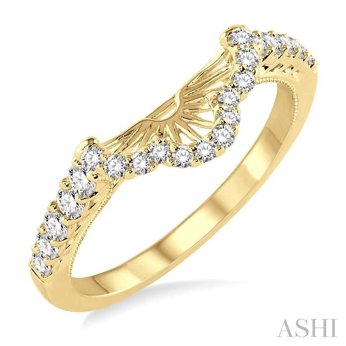 3/8 Ctw Round Cut Diamond Wedding Band in 14K Yellow Gold