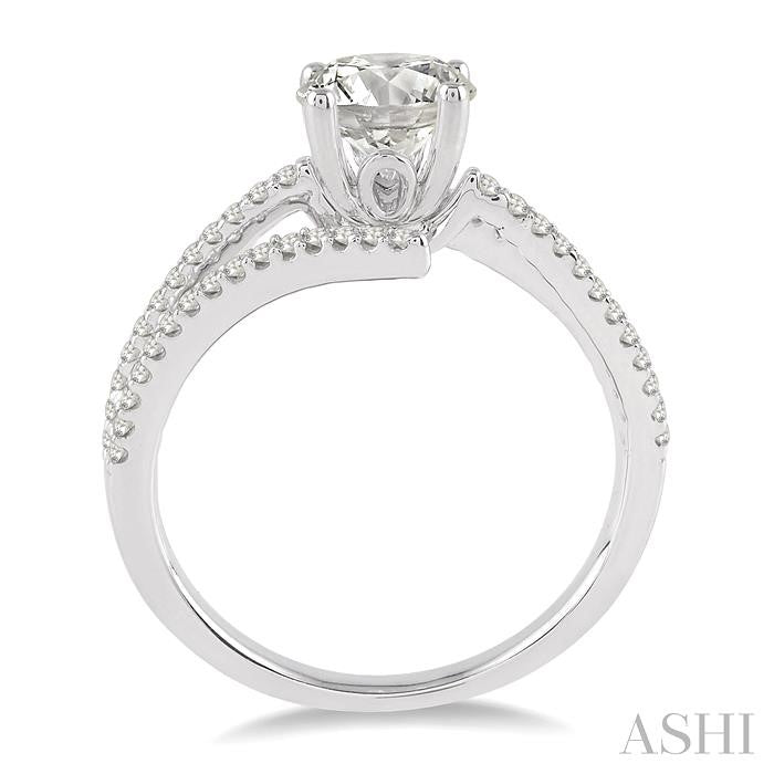 1/3 Ctw Diamond Semi-Mount Engagement Ring in 14K white gold