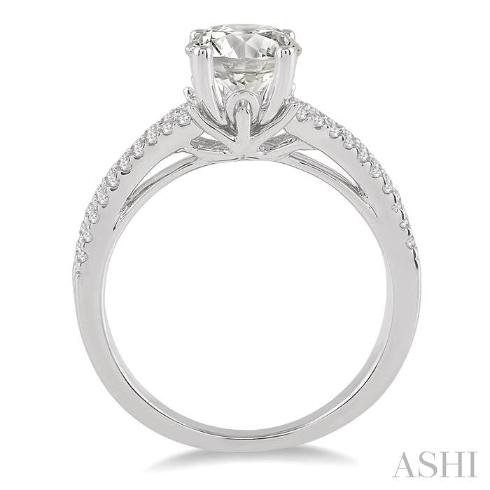 1/4 Ctw Diamond Semi-Mount Engagement Ring in Platinum