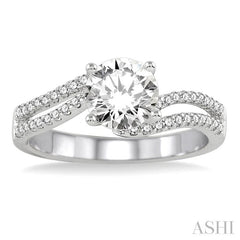1/3 Ctw Diamond Semi-Mount Engagement Ring in 14K White Gold