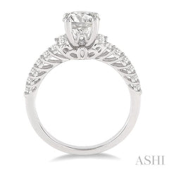 1/2 Ctw Diamond Semi-Mount Engagement Ring in 14K White Gold