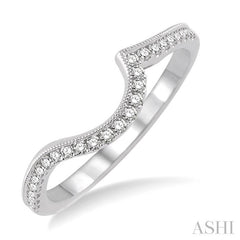 1/5 Ctw Round Cut Diamond Wedding Band in 14K White Gold