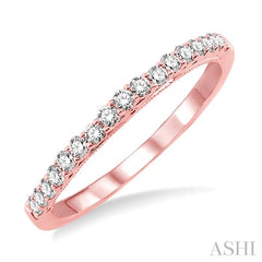 1/4 Ctw Round Cut Diamond Wedding Band in 14K Rose Gold