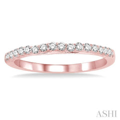 1/4 Ctw Round Cut Diamond Wedding Band in 14K Rose Gold