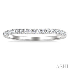 1/5 Ctw Round Cut Diamond Wedding Band in 14K White Gold