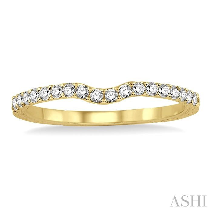 1/5 Ctw Round Cut Diamond Wedding Band in 14K Yellow Gold