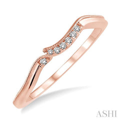 1/20 Ctw Round Cut Diamond Wedding Band in 14K Rose Gold