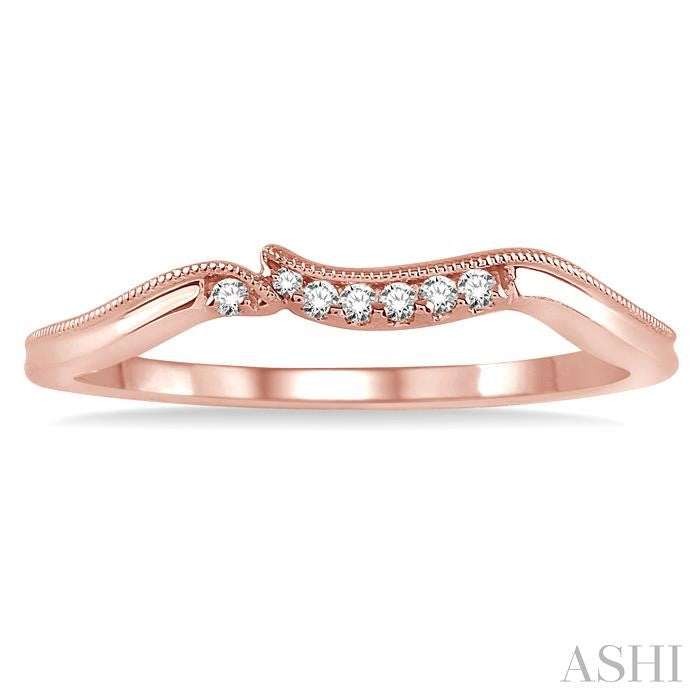 1/20 Ctw Round Cut Diamond Wedding Band in 14K Rose Gold