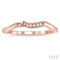 1/20 Ctw Round Cut Diamond Wedding Band in 14K Rose Gold