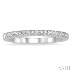 1/6 Ctw Round Cut Diamond Matching Wedding Band in 14K White Gold.