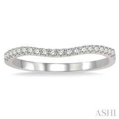 1/5 Ctw Round Cut Diamond Wedding Band in 14K White Gold