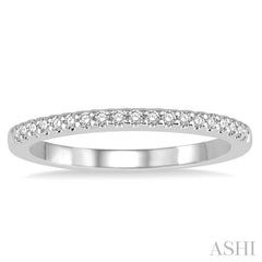 1/6 Ctw Round Cut Diamond Wedding Band in 14K White Gold