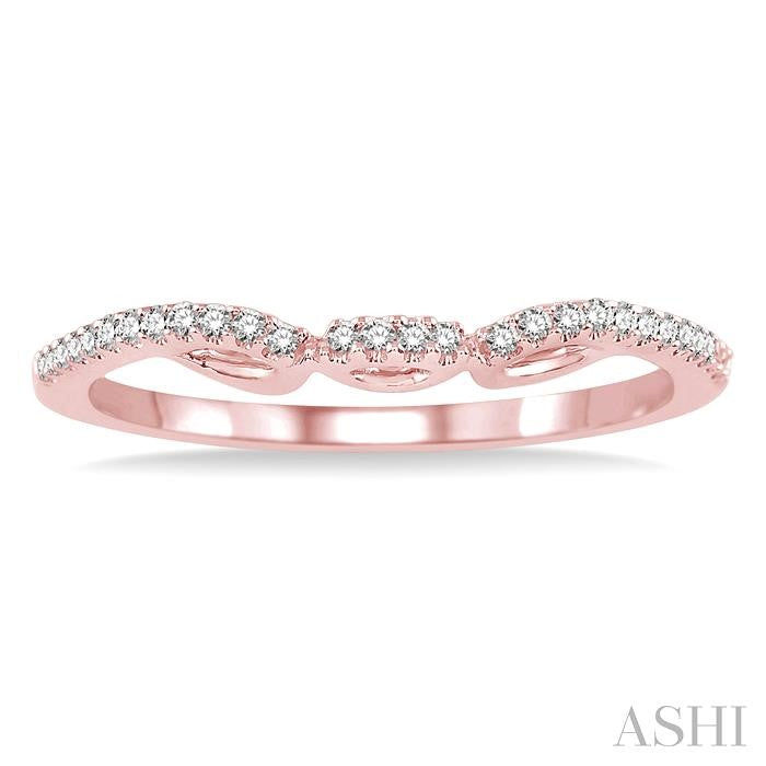 1/6 Ctw Diamond Wedding Band in 14K Rose Gold