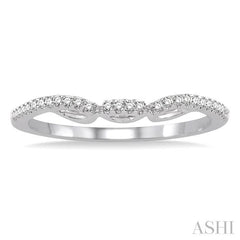 1/6 Ctw Diamond Wedding Band in 14K White Gold
