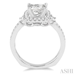 1/2 Ctw Diamond Semi-Mount Engagement Ring in 14K White Gold