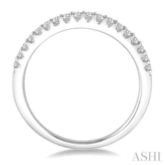 1/6 Ctw Round Cut Diamond Matching Wedding Band in 14K White Gold.