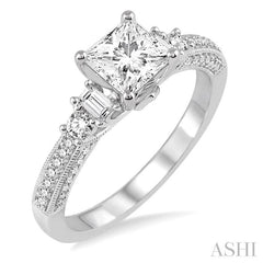 3/8 Ctw Diamond Semi-Mount Engagement Ring in 14K White Gold