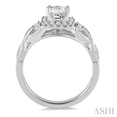 1/4 Ctw Diamond Semi-Mount Engagement Ring in 14K White Gold