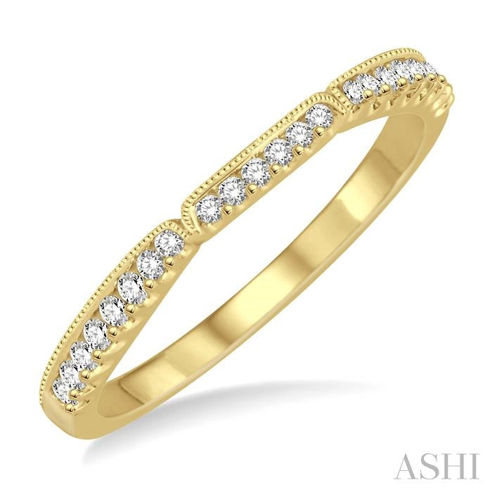1/5 Ctw Round Cut Diamond Wedding Band in 14K Yellow Gold