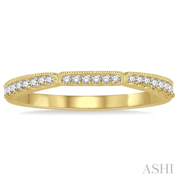1/5 Ctw Round Cut Diamond Wedding Band in 14K Yellow Gold