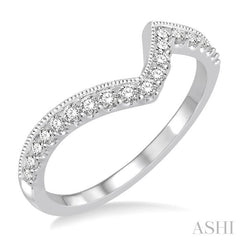 1/6 Ctw Round Cut Diamond Wedding Band in 14K White Gold