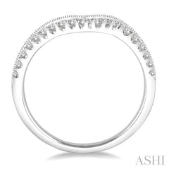 1/6 Ctw Round Cut Diamond Wedding Band in 14K White Gold
