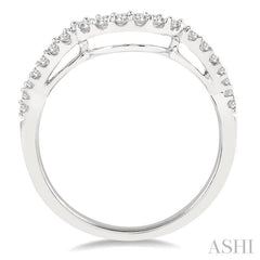 1/3 Ctw Round Cut Diamond Wedding Band in 14K White Gold